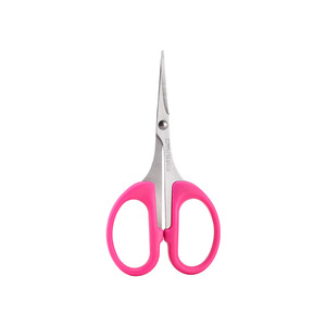 Ciseaux miniatures portables de 4 pouces en acier inoxydable rose rouge pour la maison, l'artisanat, la coupe de fils et la coupe des poils du nez - Product Image 2