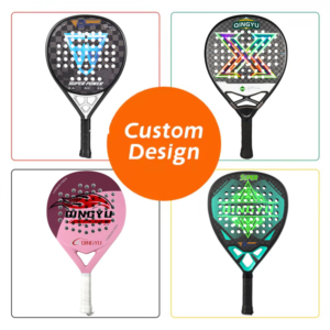 Raqueta de Pádel Profesional de Fibra de Carbono de 38 mm con Acabado Mate/Brillante 3D, Personalizada de Fábrica China, con Cabeza de Diamante, Portátil, de 24k - Product Image 2