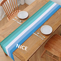 Chemin de table en polyester à motif personnalisé pour homme gay (à sept rayures), idéal pour l'aménagement de fêtes à thème et la présentation de tables festives