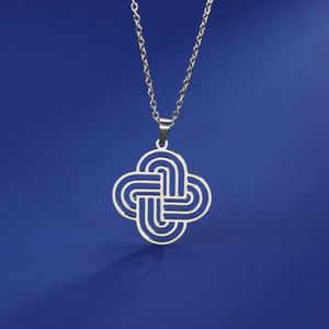 Myshape Celtics Solomon nudo colgante collar mujer Acero inoxidable gargantilla cuello cadenas Vintage amuleto geométrico joyería regalo - Product Image 2