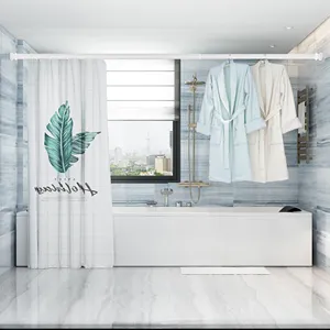 Fábrica de China telescópica Barra para ropa punch-libre ajustable fácil de instalar extensible ducha barras de cortina para baño interior