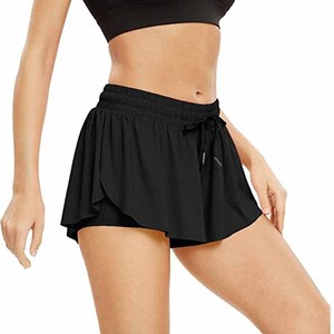 <span class=keywords><strong>Pantaloncini</strong></span> Sportivi 2 in 1 in Spandex per Donna, Gonna Corta da Yoga e Palestra, Shorts da Corsa e Ciclismo - Product Image 3