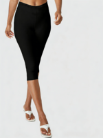 Lot de 2 leggings capri taille haute pour femmes grandes tailles - Pantalons de yoga extensibles à effet ventre plat, longueur 3/4, pour l'entraînement