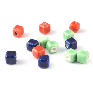 Perline in Ceramica Quadrata Lucida Monocolore in Argilla Cinese all'Ingrosso - Product Image 6