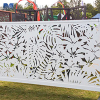 Diseño Personalizable, Protección de Privacidad para Jardín, Grabado Láser 3D, Resistente a la Humedad, Valla de Aluminio Perforada