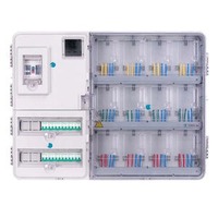 Boîte de distribution industrielle intérieure HMJ, multi-usages, 6 prises, 12V-400V, avec serrure biométrique, IP54, ABS