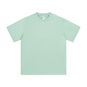 핫 세일 사용자 정의 로고 여름 245GSM 순수 하이 퀄리티 대량 인쇄 주문형 의류 남여 공용 멋진 스트리트웨어 크루넥 티셔츠 - Product Image 2