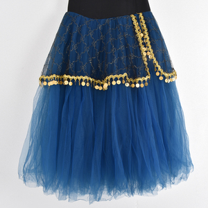 Jupe de danse en <span class=keywords><strong>tulle</strong></span> de velours bleu marine pour femmes robe <span class=keywords><strong>Tutu</strong></span> de ballet long élégant pour enfants attrayant pour les enfants - Product Image 5