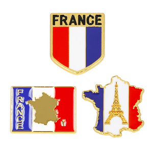 Badge Souvenir tour Eiffel personnalisé, épingle de revers, drapeau National français, épingles en émail - Product Image 4