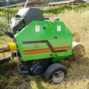 Hochwertige Pto-angetriebene Mini-Kompakt-Rund ballen presse Heu stroh Gras Rollende Rund ballen presse