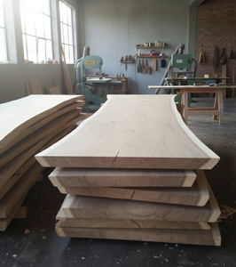 Table de salle à manger en bois de Suar sélectionné à la main, bord naturel, courbes naturelles, texture riche, aspect haut de gamme, style moderne rustique, meubles pour la maison, hôtel - Product Image 1