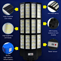 IP65 a évalué le système d'éclairage solaire de LED pour des rues de pâturages de fermes avec le corps de lampe d'ABS