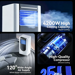 <span class=keywords><strong>Aire</strong></span> <span class=keywords><strong>Acondicionado</strong></span> Eléctrico Portátil de Bajo Consumo, 4200W de Capacidad de Refrigeración, 1391W de Potencia de Refrigeración, Enfría de 10 a 40 Habitaciones, Uso en Hogar y Oficina - Product Image 3