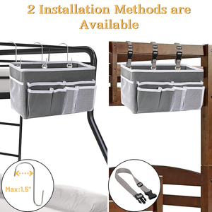 Caddy de <span class=keywords><strong>chevet</strong></span> sac de rangement <span class=keywords><strong>suspendu</strong></span> pour lit superposé et lit d'hôpital peut être placé des lunettes - Product Image 2