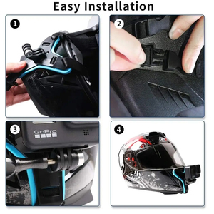 Support de fixation <span class=keywords><strong>pour</strong></span> <span class=keywords><strong>casque</strong></span> de <span class=keywords><strong>moto</strong></span>, caméra d'enregistrement, sangle de fixation, support de menton <span class=keywords><strong>pour</strong></span> <span class=keywords><strong>casque</strong></span> intégral, support de téléphone <span class=keywords><strong>pour</strong></span> <span class=keywords><strong>Go</strong></span> <span class=keywords><strong>Pro</strong></span> DJI Action Camera - Product Image 6