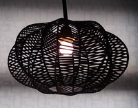 Abat-jour en rotin tressé à quatre couches pour lampes suspendues et plafonniers