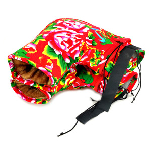 Gants de guidon style Chine du Nord-Est à motif floral, fermeture à lacets et auto-agrippante, chauds, imperméables, coupe-vent, en polaire - Product Image 1