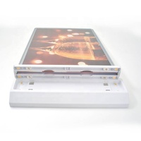Support d'affichage LED rectangulaire A4 ultra-plat double face en acrylique éclairé, alimenté par piles, pour bureau