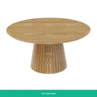 Ensemble table et chaises en teck massif de style nordique pour jardin, terrasse, maison, hôtel et villa