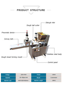 Different Size Mooncake Steamed Bun Machine <strong>Pizza</strong> <strong>Base</strong> Making Machine <strong>Bread</strong> <strong>Maker</strong> /forming Machine - Product Image 5