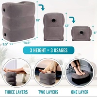Repose-pieds de voiture à coussin d'air gonflable à trois couches populaires pour les voyages, les hôtels et les avions