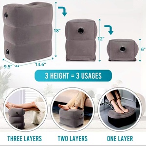 Repose-pieds de voiture à <span class=keywords><strong>coussin</strong></span> d'air <span class=keywords><strong>gonflable</strong></span> à trois couches populaires <span class=keywords><strong>pour</strong></span> les voyages, les hôtels et les avions - Product Image 4