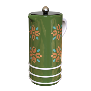 Cafetière à presse française de style <span class=keywords><strong>vintage</strong></span> personnalisé, vente en gros de presse française en céramique écologique pour cafés hôtels motif d'art populaire - Product Image 1