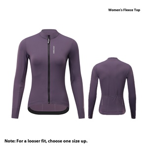 Women's Full Zip Fleece Lined Cycling Jersey Solid Color Thermal Warm Long Sleeve Top for Cold Weather <b>Road</b> MTB Outdoor Cycling - Product Image 1