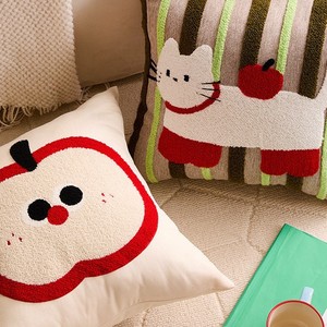 Coussin lombaire en soie brodée motif dessin animé, garnissage en fibre de polyester, style mignon, housse lavable, pour canapé de salon - Product Image 5