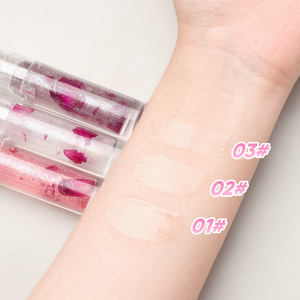 Criar Logotipo SPF Fruit Flavor Lip Oil Melhor Fique Colorido Grande Escova Transfer Proof Lip Gloss com Rose Petals - Product Image 3