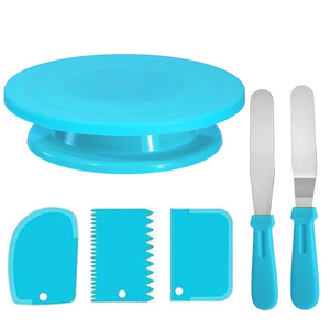 Ensemble d'outils multifonctionnels pour la décoration de gâteaux avec support rotatif et accessoires de pâtisserie pour la préparation de desserts en cuisine - Product Image 1