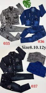 Modello YQ309 da 10,5 Dollari, Autunno, Età 6-12, Completo in Denim per Ragazzi, Set di Abbigliamento Cowboy per Bambini - Product Image 6