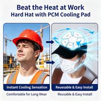 28 ℃   Coussin de refroidissement pour casque PCM, insert réutilisable pour casque de chantier, cyclisme, soulagement de la chaleur pour les travailleurs de la construction, de la pêche et de plein air