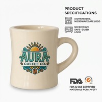 Taza de Café de Cerámica Moderna y Resistente, Personalizable con Logotipo, 350 ml, Apta para Lavavajillas y Microondas, Sostenible, Regalos Personalizados, OEM ODM