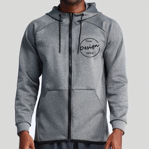 Streetwear de sport décontracté de haute qualité avec logo personnalisé hiver sweats à capuche imprimés numériques gris avec poche en polaire de coupe régulière vente en gros - Product Image 6