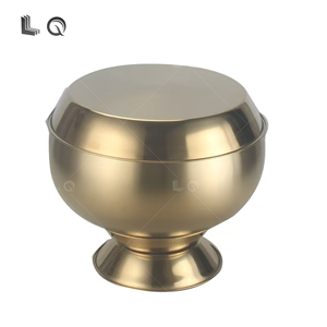 <span class=keywords><strong>2025</strong></span> + tendance Bouddhiste Thaïlande Style Moine Mendiant Moine Bol En Acier Inoxydable Thaïlande Vaisselle avec Support - Product Image 2