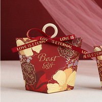 Boîte cadeau de mariage, emballage de bonbons, boîte cadeau avec ruban, boîte à bonbons en papier pour enfants, motif de gaufrage à chaud, boîte à bonbons de luxe