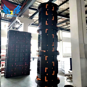 Panneau de coffrage en plastique ABS recyclable au design moderne pour colonnes rondes, facilement assemblable pour la construction en béton - Product Image 2