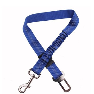 Low Price Wholesale High Quality Durable Retractable Pet Dog Car Seat Belt Carabiner Hook Elastic Nylon Webbing Nylon Lanyard