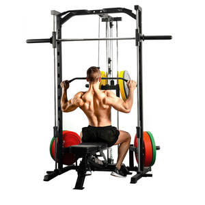 <span class=keywords><strong>Barra</strong></span> de Dominadas Portátil <span class=keywords><strong>con</strong></span> Múltiples Agarrres Integrada a Power Rack Sólido <span class=keywords><strong>con</strong></span> Máquina <span class=keywords><strong>Smith</strong></span> y Estación Multifuncional - Product Image 3