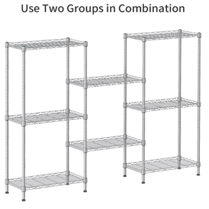 Giá để đồ bằng thép không gỉ 48x36x18 inch, siêu bền, 6 tầng, có bánh xe và chân điều chỉnh, sơn tĩnh điện màu <span class=keywords><strong>chrome</strong></span> - Product Image 2