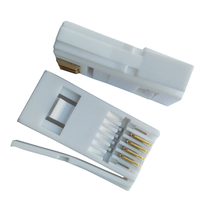 Connecteur modulaire RJ11 UK 6P4C en plastique blanc certifié ISO9001