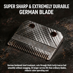 Cortadora de Pelo <span class=keywords><strong>Profesional</strong></span> de Lujo Vintage Dorada con Cuchilla en T, Recargable, Inalámbrica, Metálica, para Barbería, Hogar y Belleza - Product Image 3