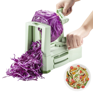 5-en-1 <span class=keywords><strong>Coupe</strong></span>-<span class=keywords><strong>légumes</strong></span> en spirale, Trancheuse à cheveux d'ange, pour frites bouclées, <span class=keywords><strong>spaghetti</strong></span>, fettuccine, et trancheuse à pommes de terre en acier inoxydable - Product Image 1
