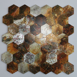 Carreaux muraux autocollants pour cuisine et salle de bain, mosaïque hexagonale en aluminium, métal, PVC, à coller sur les murs, pour crédence - Product Image 2