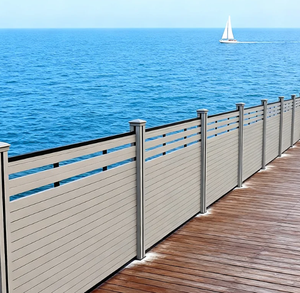 Clôture <span class=keywords><strong>en</strong></span> <span class=keywords><strong>bois</strong></span> composite sans entretien <span class=keywords><strong>pour</strong></span> barrières extérieures, pas de peinture nécessaire, idéale <span class=keywords><strong>pour</strong></span> l'aménagement paysager, CLÔTURE WPC - Product Image 6