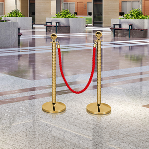 Poste de barrera de cola de control de multitudes personalizado con poste de rosca y barreras de tráfico de cuerda Categoría de producto - Product Image 4