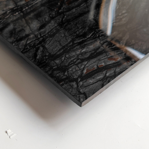 24x24 piastrelle in marmo lucido antiscivolo colore nero pavimento 600X600 nero smaltato nero - Product Image 2