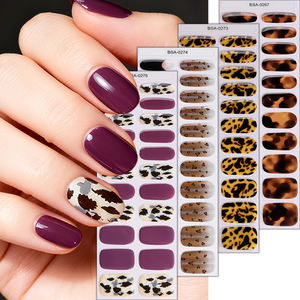 Bandes d'Ongles en Gel Auto-Adhésives Motif Écaille de Tortue Ambrée Automne, Faciles à Appliquer et à Retirer, Sans UV, Autocollants Wraps Gel Ongles - Product Image 5