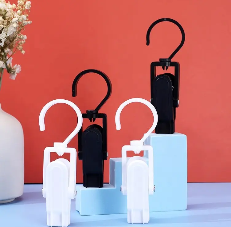 Plastic Rotating Hooks Towel Clips Multifunctional Clips Hanging Laundry Hooks curtain rings hooks clips